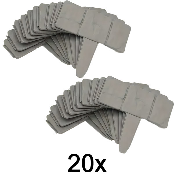 2x Bordas de jardim estilo pedra (10 Unid.) | MINIFENCE