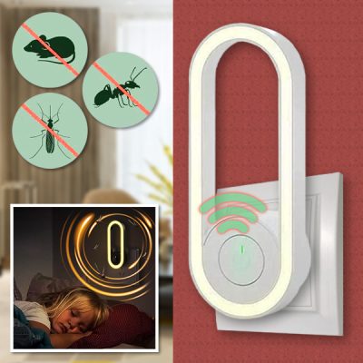 Conversor de Frequência Mata-Mosquitos Ultrassónico com Luz de Dormir LED | ANTIMOSI