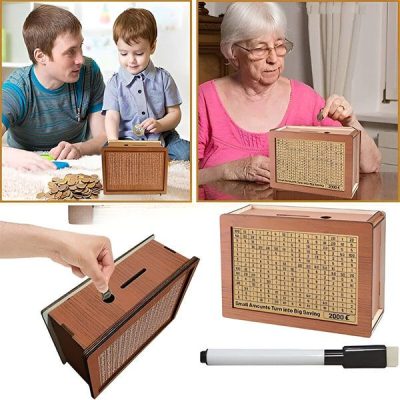 Caixa de poupança em madeira | COINSAVE